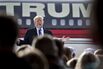 Donald Trump speaks during a campaign rally at Dubuque Regional Airport in Dubuque, Iowa, on Jan. 30, 2016.
