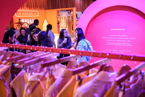 Shoppers at the Shein pop-up store in New York, US, on Friday, Oct. 28, 2022