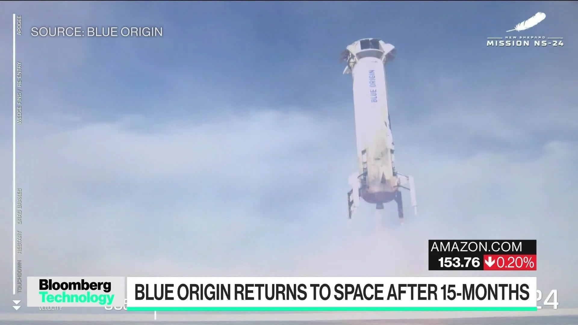 Watch Blue Origin Launch Was Flawless, Says Space Investor - Bloomberg