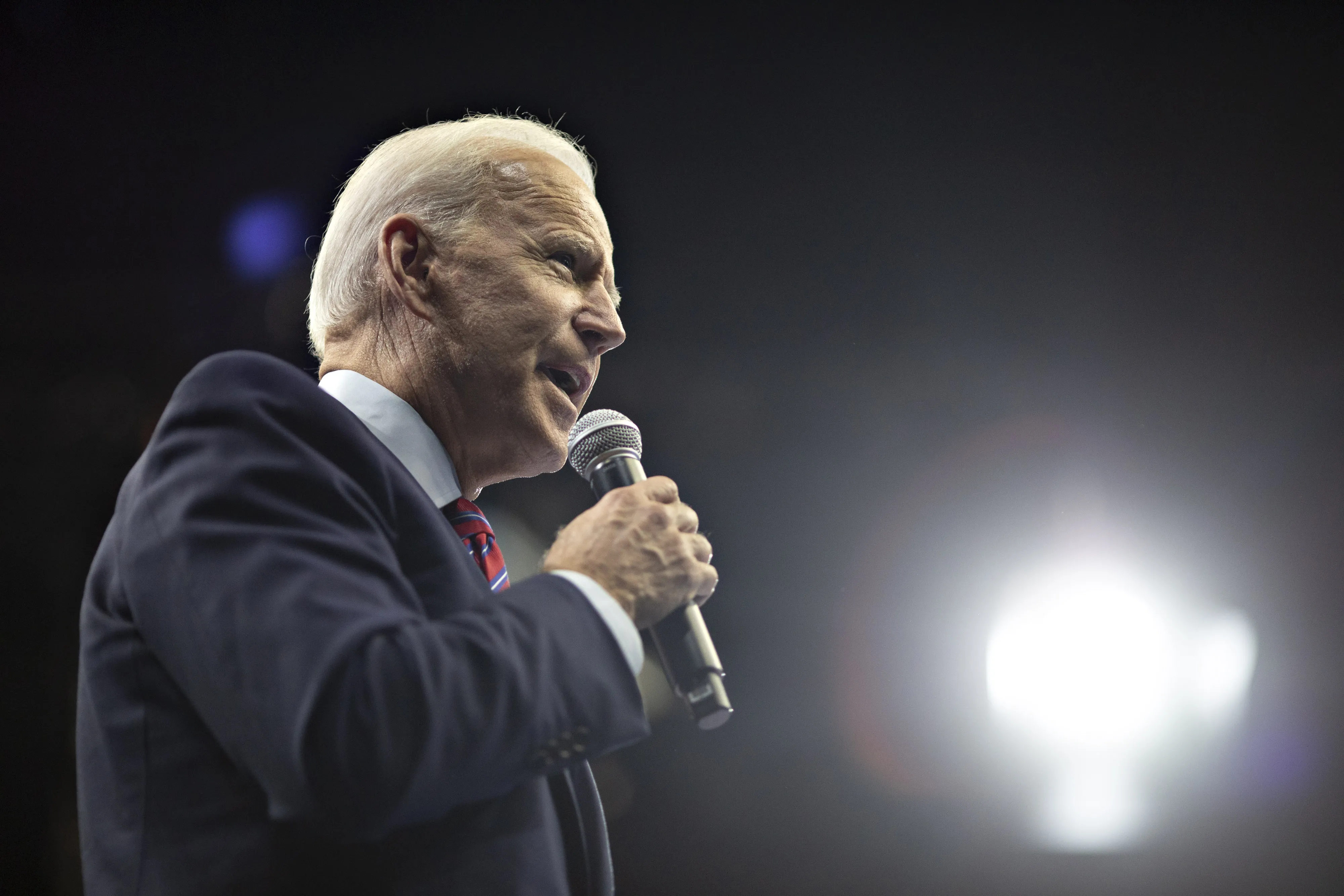 Former Vice President Joe Biden speaks during the Iowa Democratic Party Liberty &amp; Justice Dinner in Des Moines on Nov. 1, 2019.&nbsp;