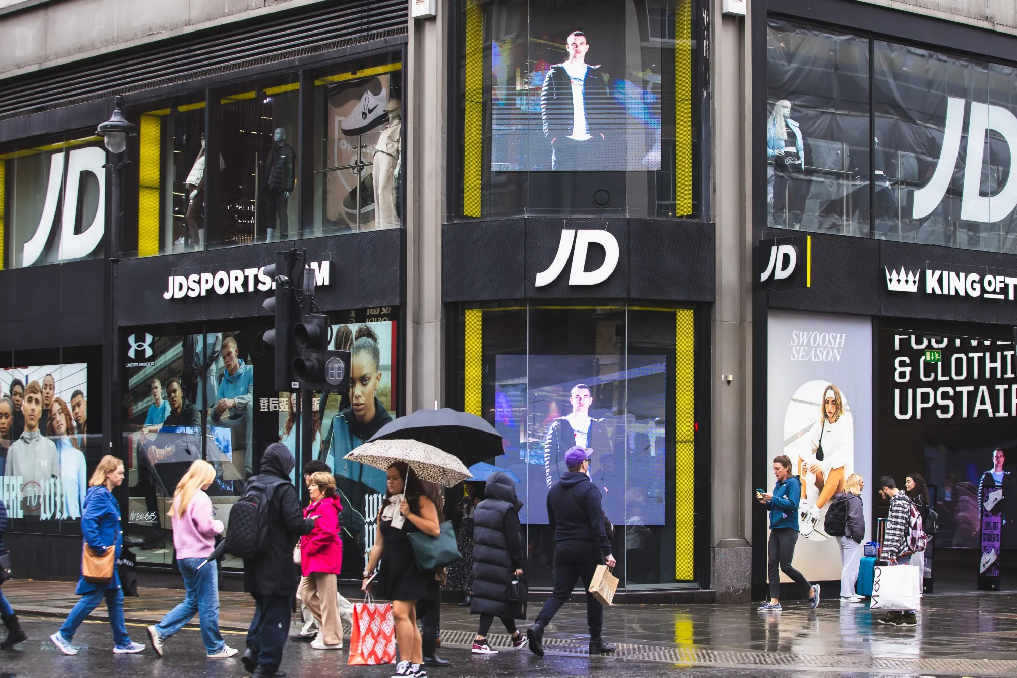 A JD Sports store on Oxford Street in London.
