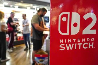 Customers purchase Nintendo Switch 2 game consoles
