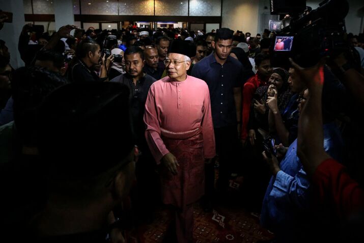 Malaysia Former Prime Minister Najib Razak Press Conference