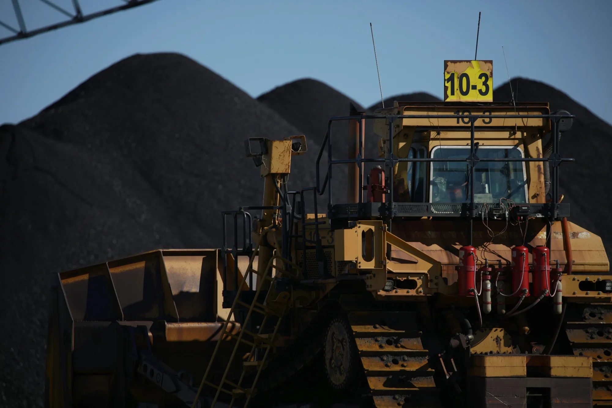 Coal mounds at a Peabody Energy Corp. coal mine.