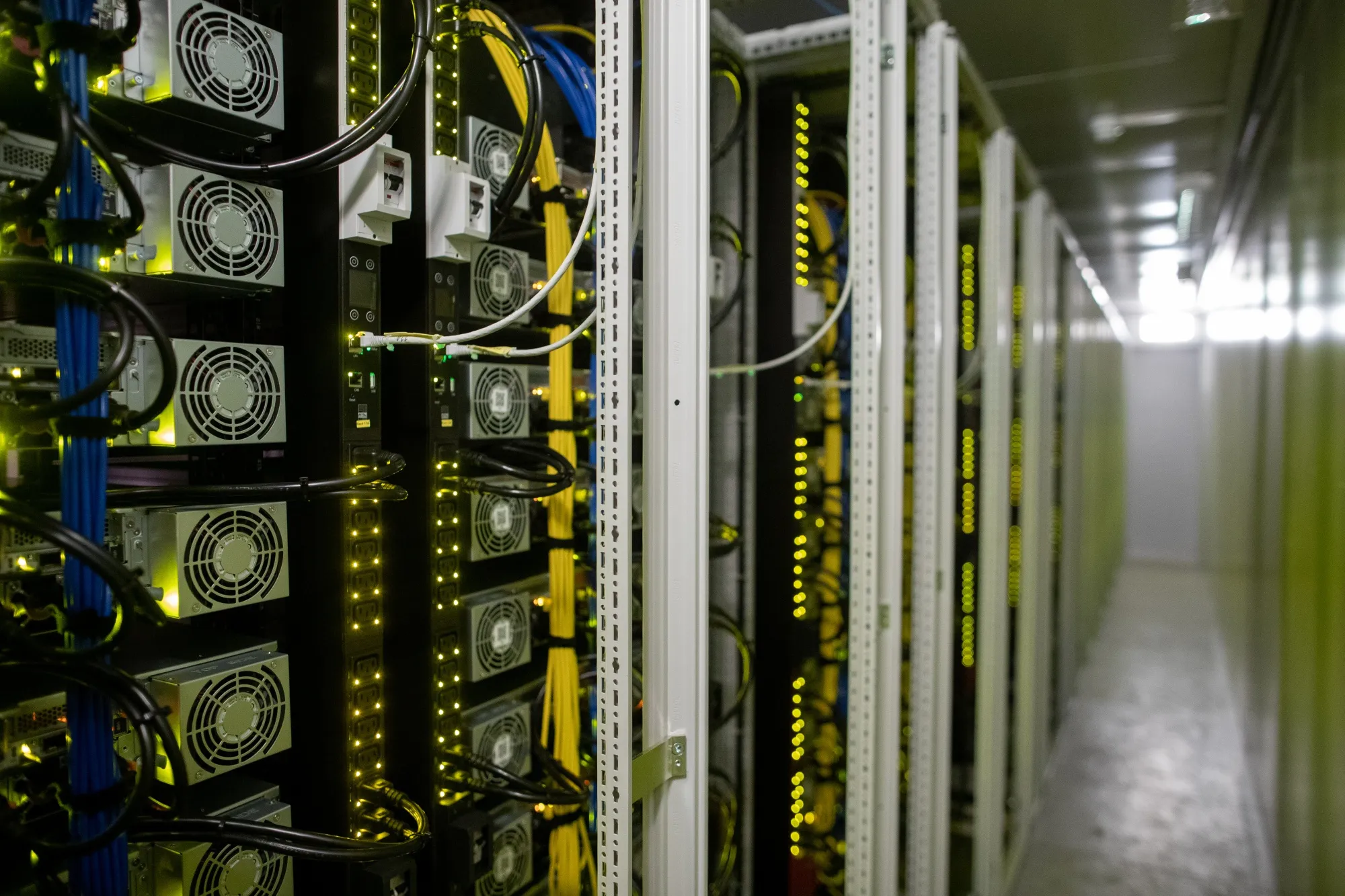Data servers inside a&nbsp;Northern Data datacenter in Maloy, Norway.