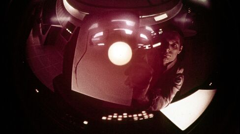 Actor Keir Dullea stars as astronaut David Bowman in a scene from the film