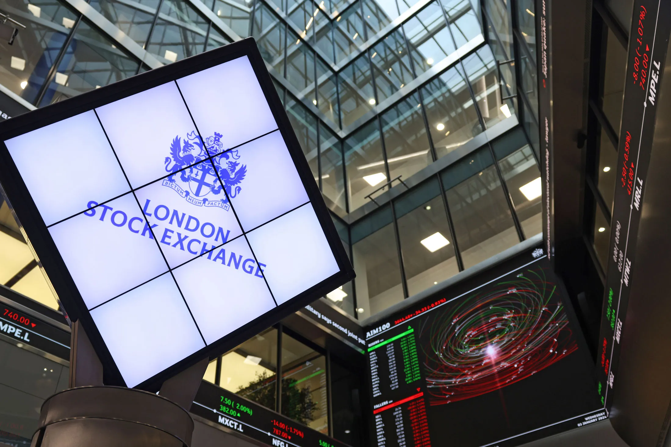 The London Stock Exchange on 40th Anniversary of FTSE 100