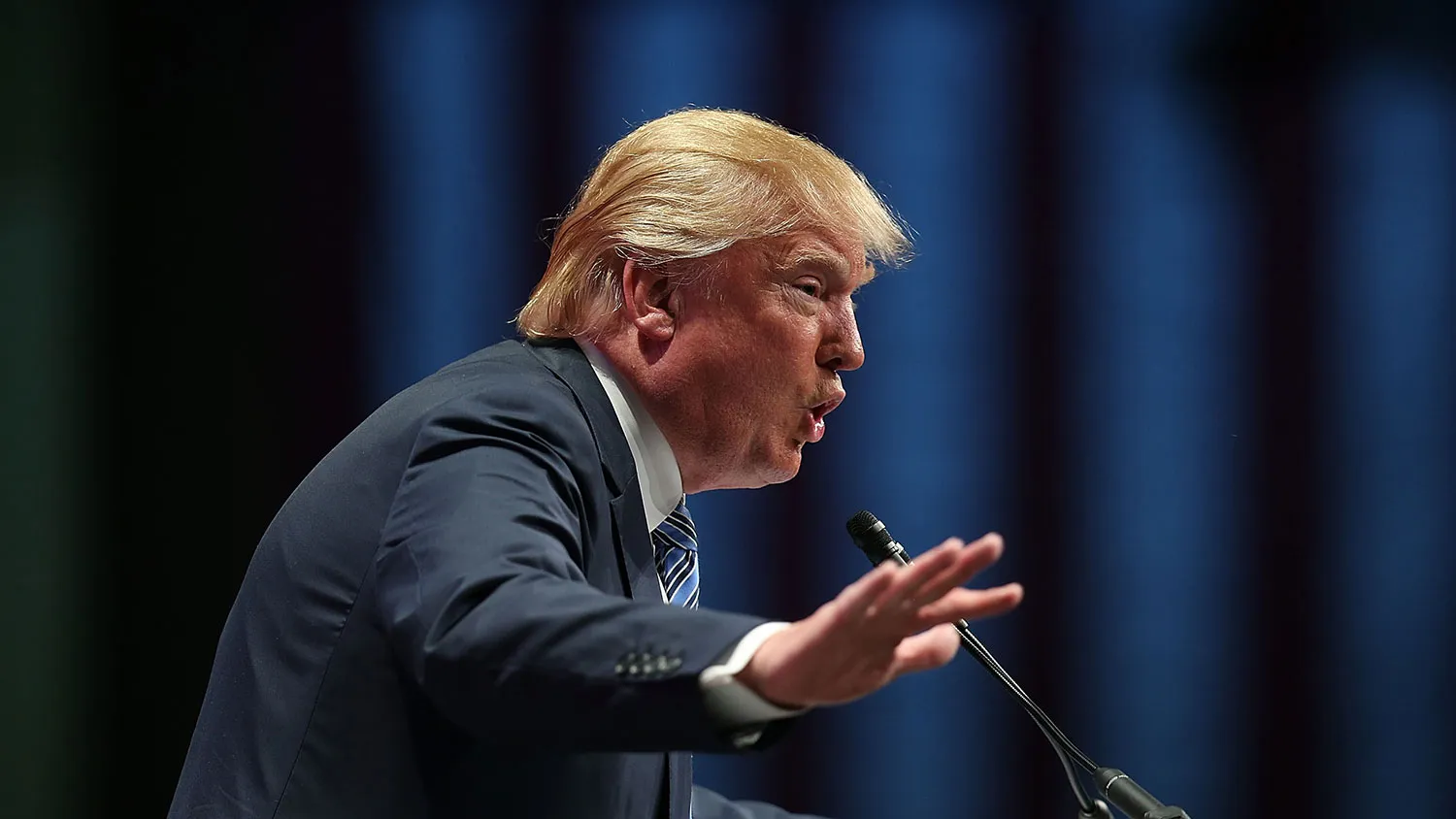 Republican presidential candidate Donald Trump speaks during the Sunshine Summit conference on Nov. 13, 2015, in Orlando, Florida.

