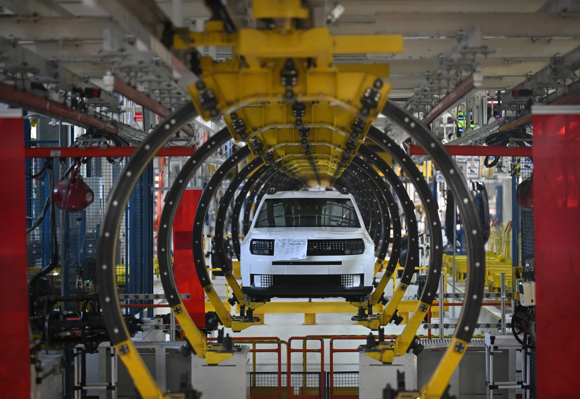 A new Fiat Grande Panda on a production line.