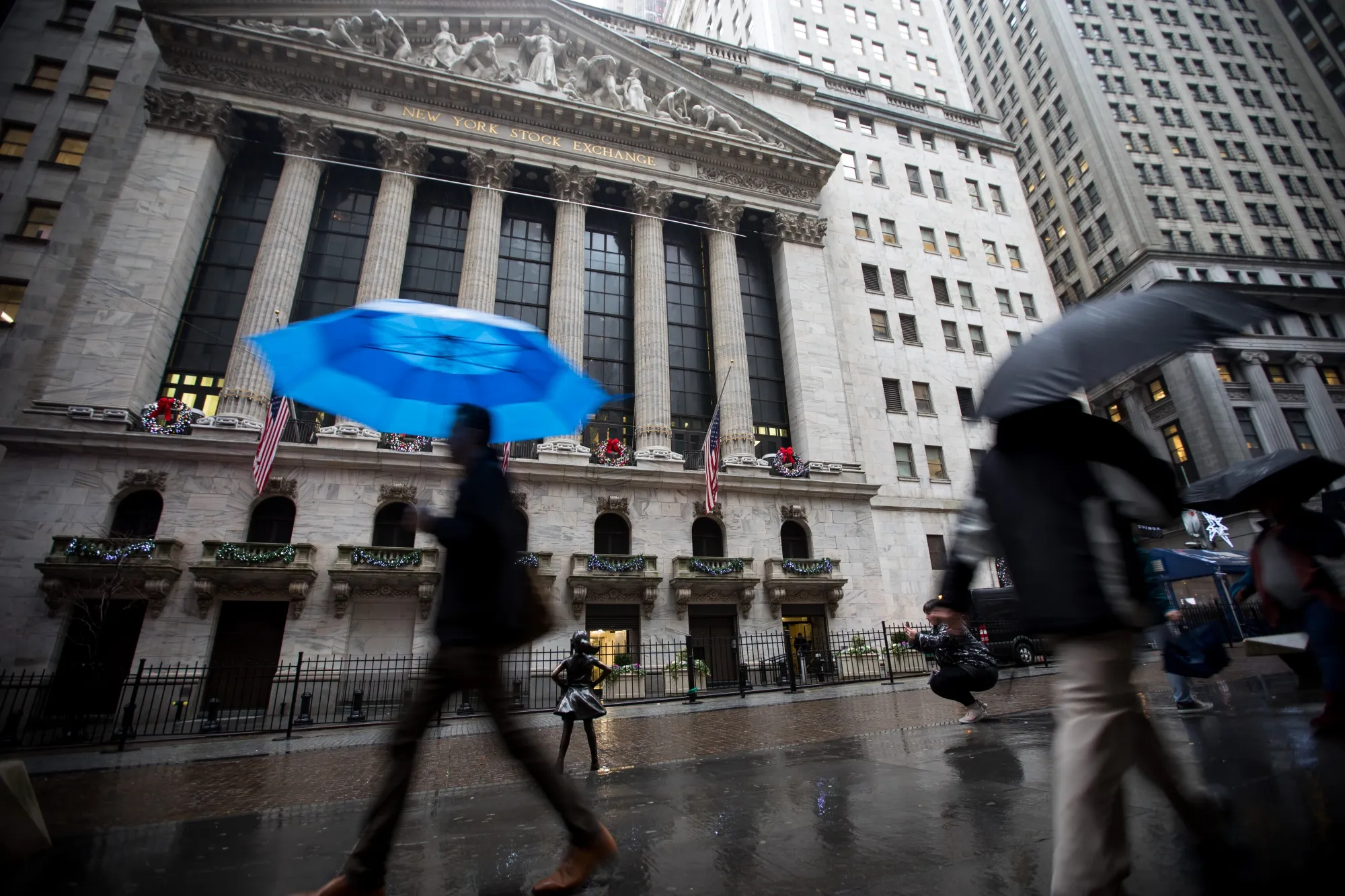 Trading On The Floor Of The NYSE As U.S. Stocks Mixed