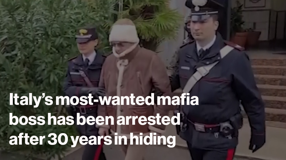 Watch Italys Most Wanted Mafia Boss Arrested Bloomberg