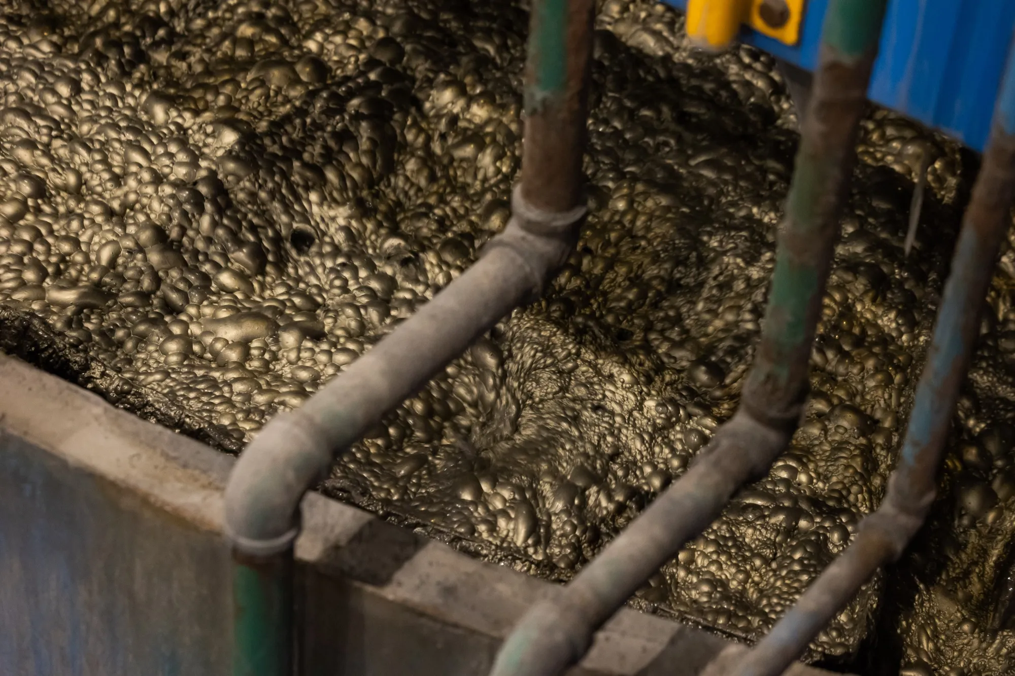 Copper concentrate at a copper-gold mine.
