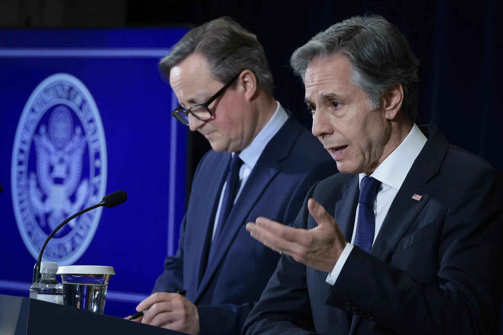 David Cameron and Antony Blinken