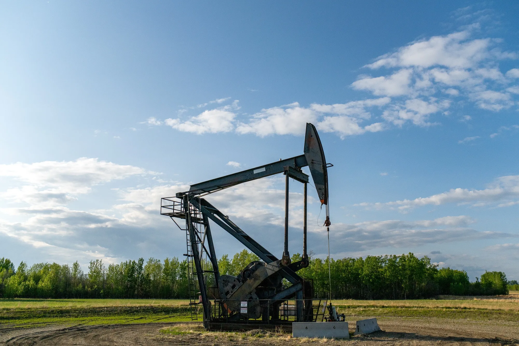A Canadian Natural pumpjack near Fort St. John, British Columbia.