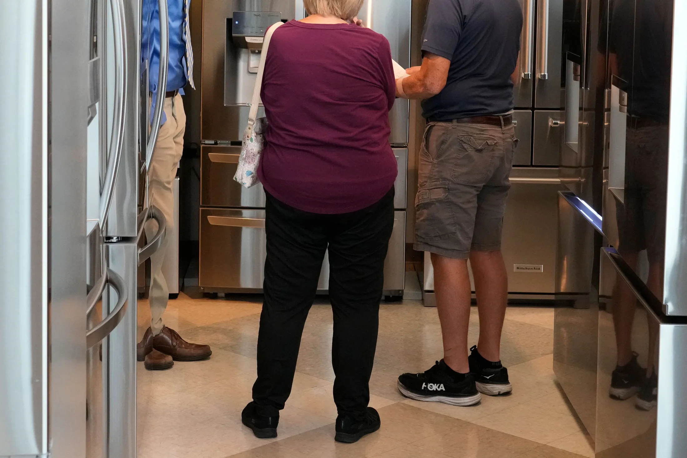 Refrigerators for sale at a store in Orem, Utah.