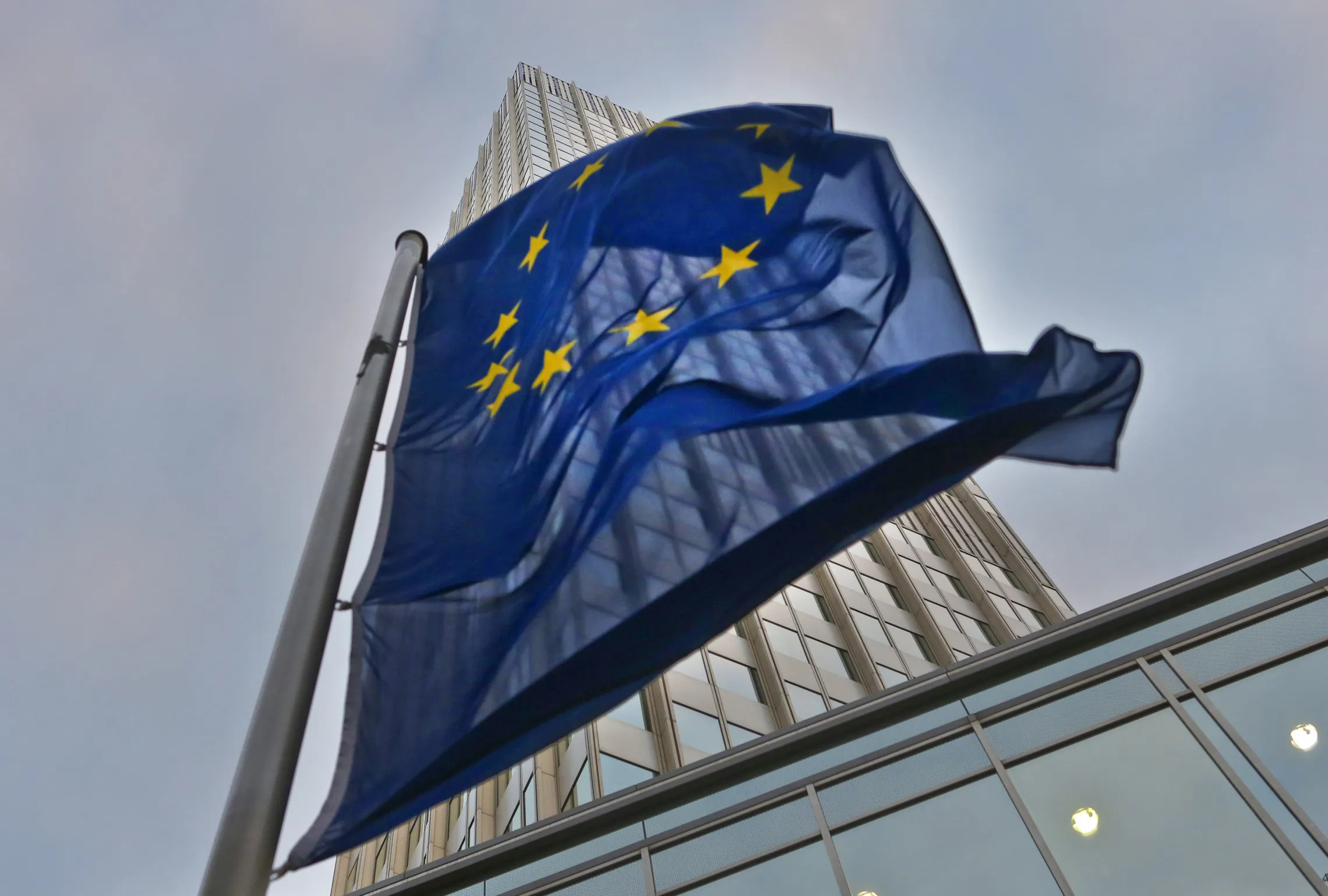 European Central Bank Headquarters Ahead Of Rate Announcement