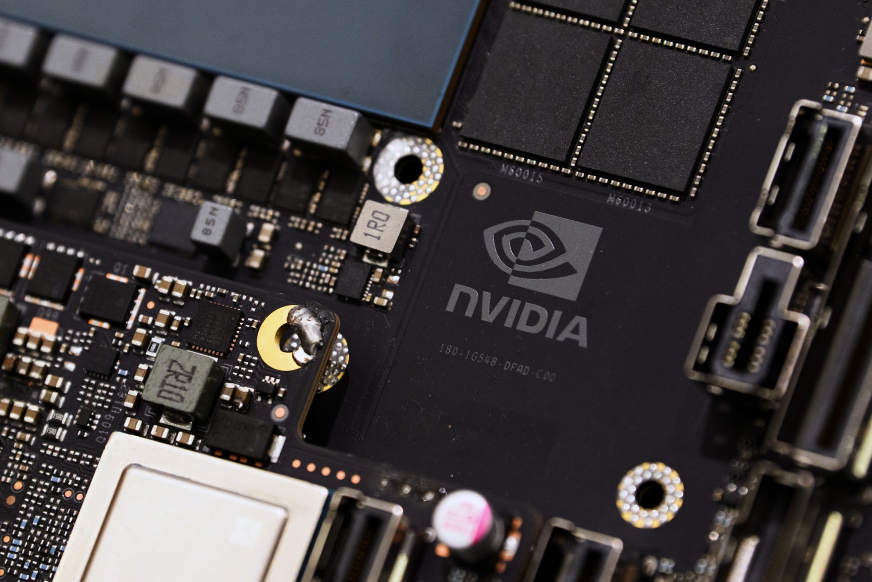 A Nvidia Blackwell GPU chip.