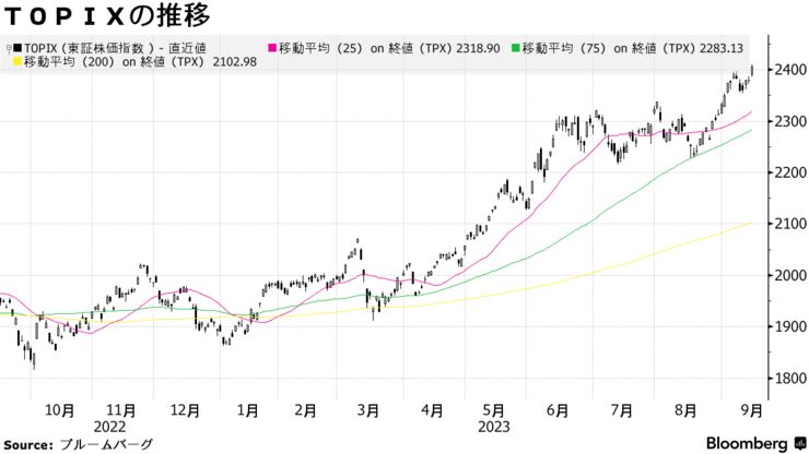 ＴＯＰＩＸの推移