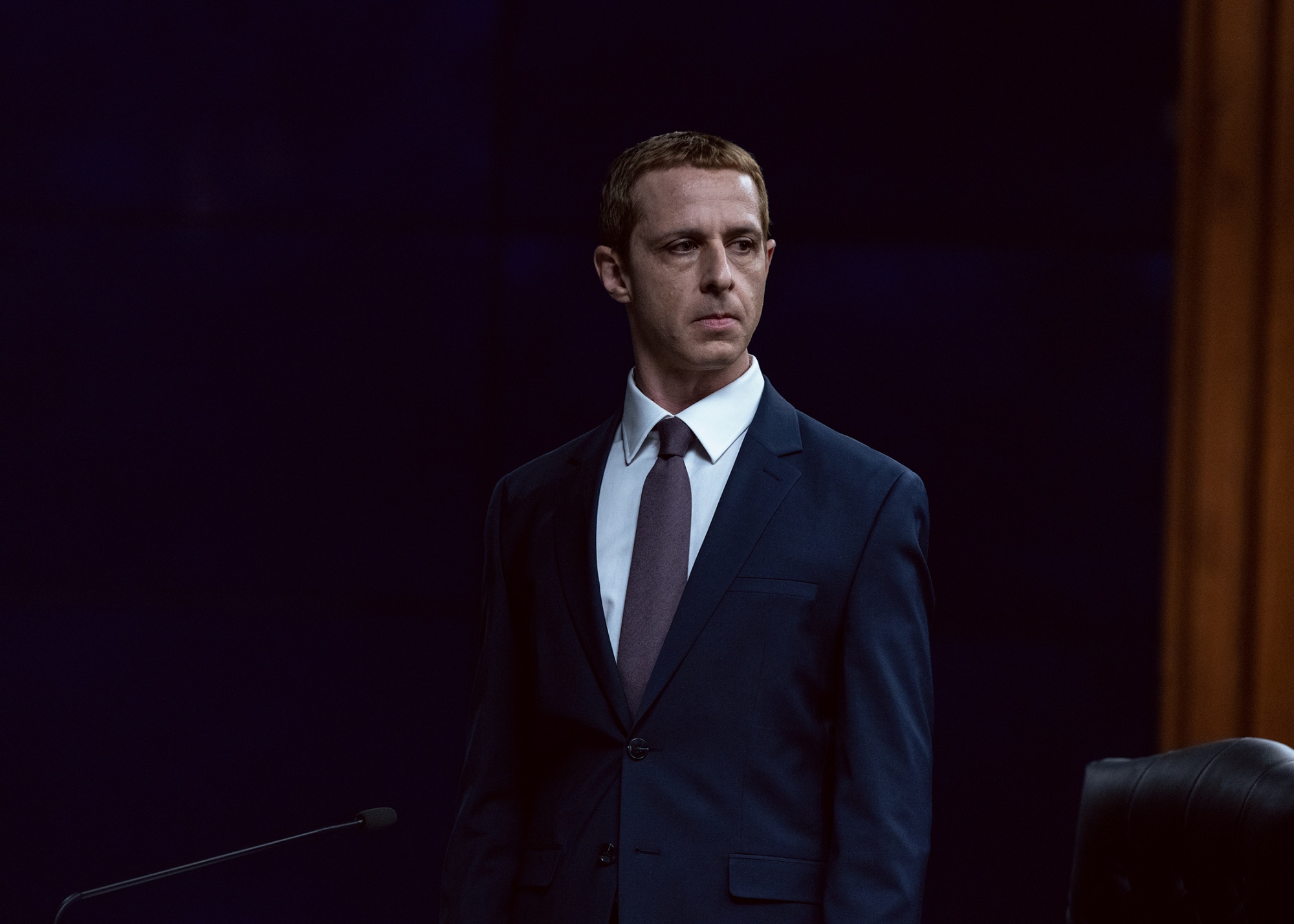 Mark Zuckerberg (Jeremy Strong) in Columbia Pictures’ The Social Reckoning. Source: Sony Pictures