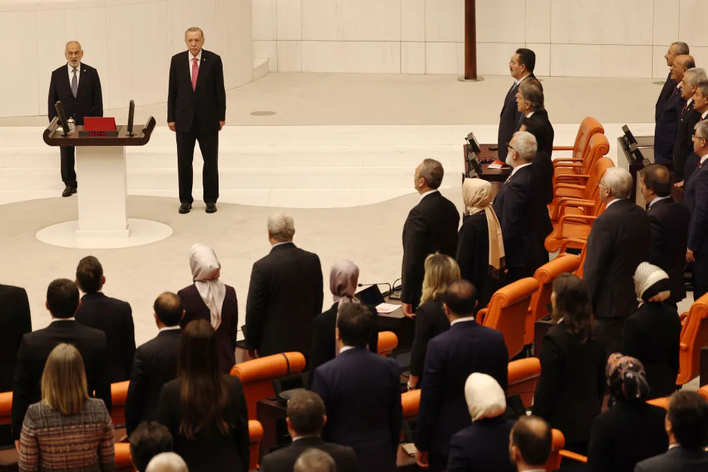 Recep Tayyip Erdogan during his swearing in ceremony in Ankara, on June 3.