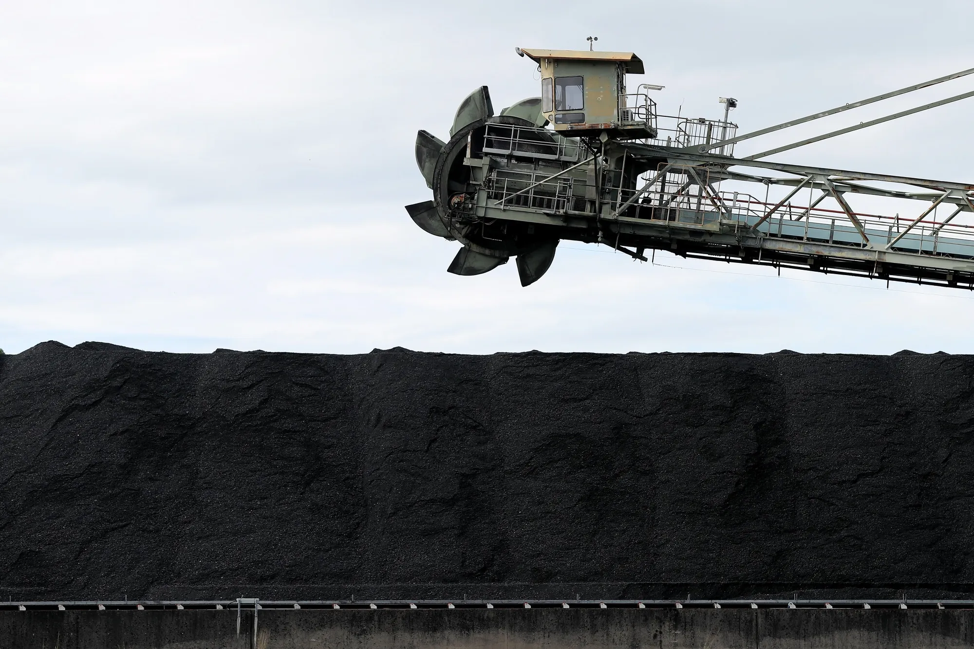 A stockpile of coal at Eraring Power Station in Eraring, New South Wales, Australia.