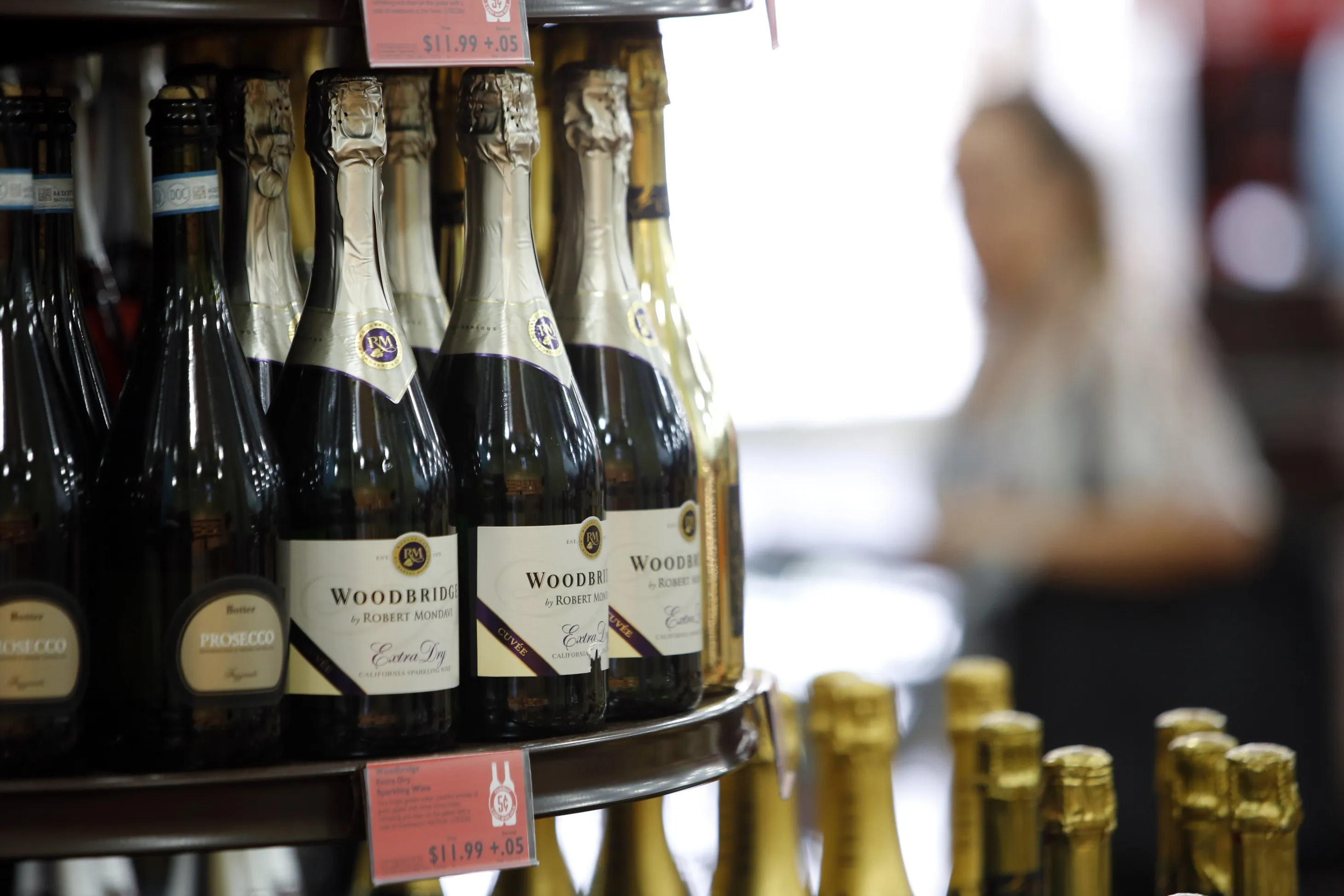 Bottles of California sparkling wine.&nbsp;