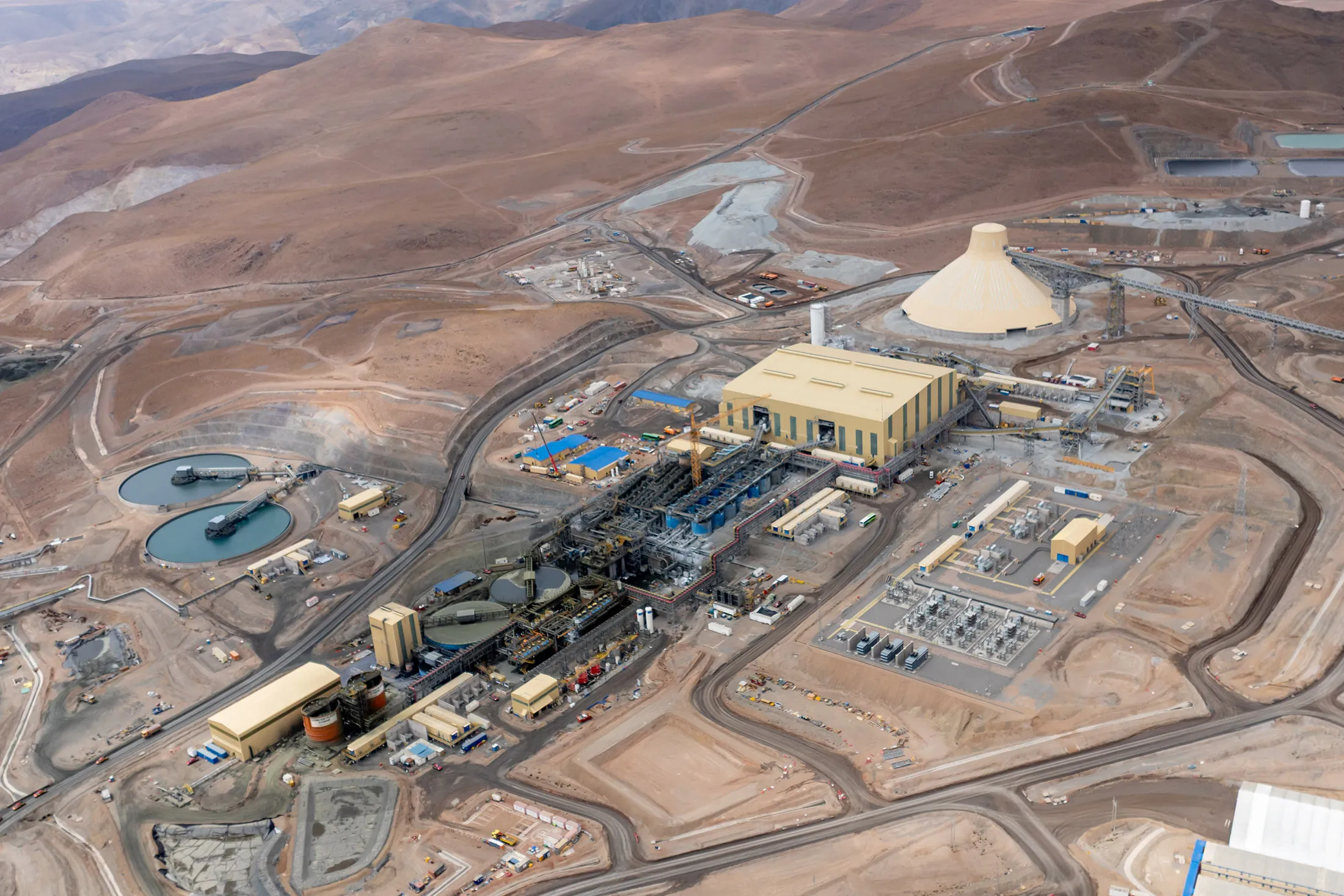 The Teck Resources Ltd. Quebrada Blanca copper mine facilities in the Tarapaca Region of northern Chile.