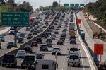 Traffic on Highway 50 in Sacramento, California.