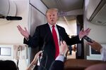 President Donald Trump speaks to the press aboard Air Force One June 29.&nbsp;