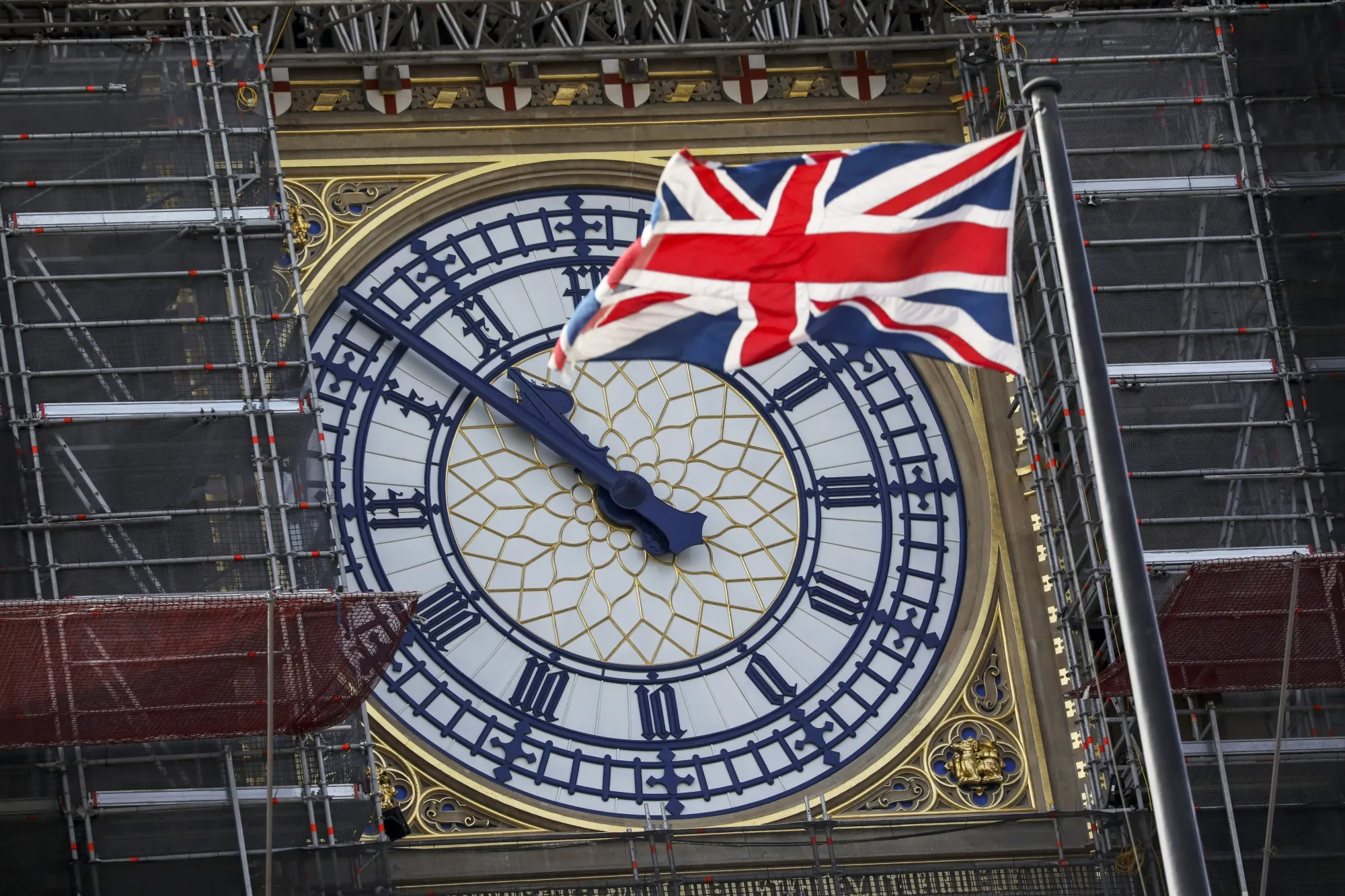 File: British And European Flags As Brexit Talks Hit Last-Minute Snag 