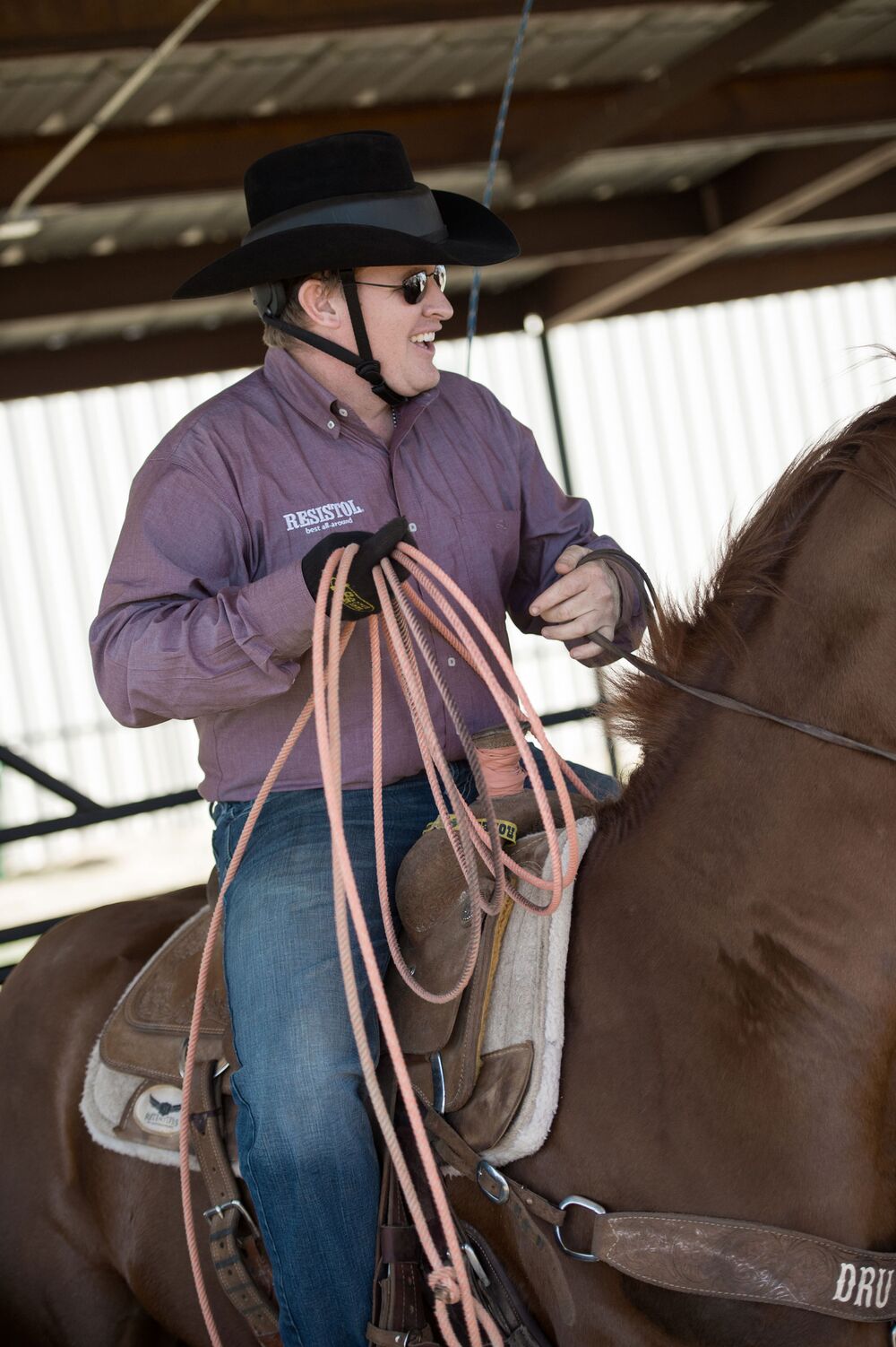 cowboy hat horse helmet