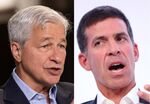 JPモルガンのダイモンCEO(左)とゴールドマン・サックスのウォルドロン社長