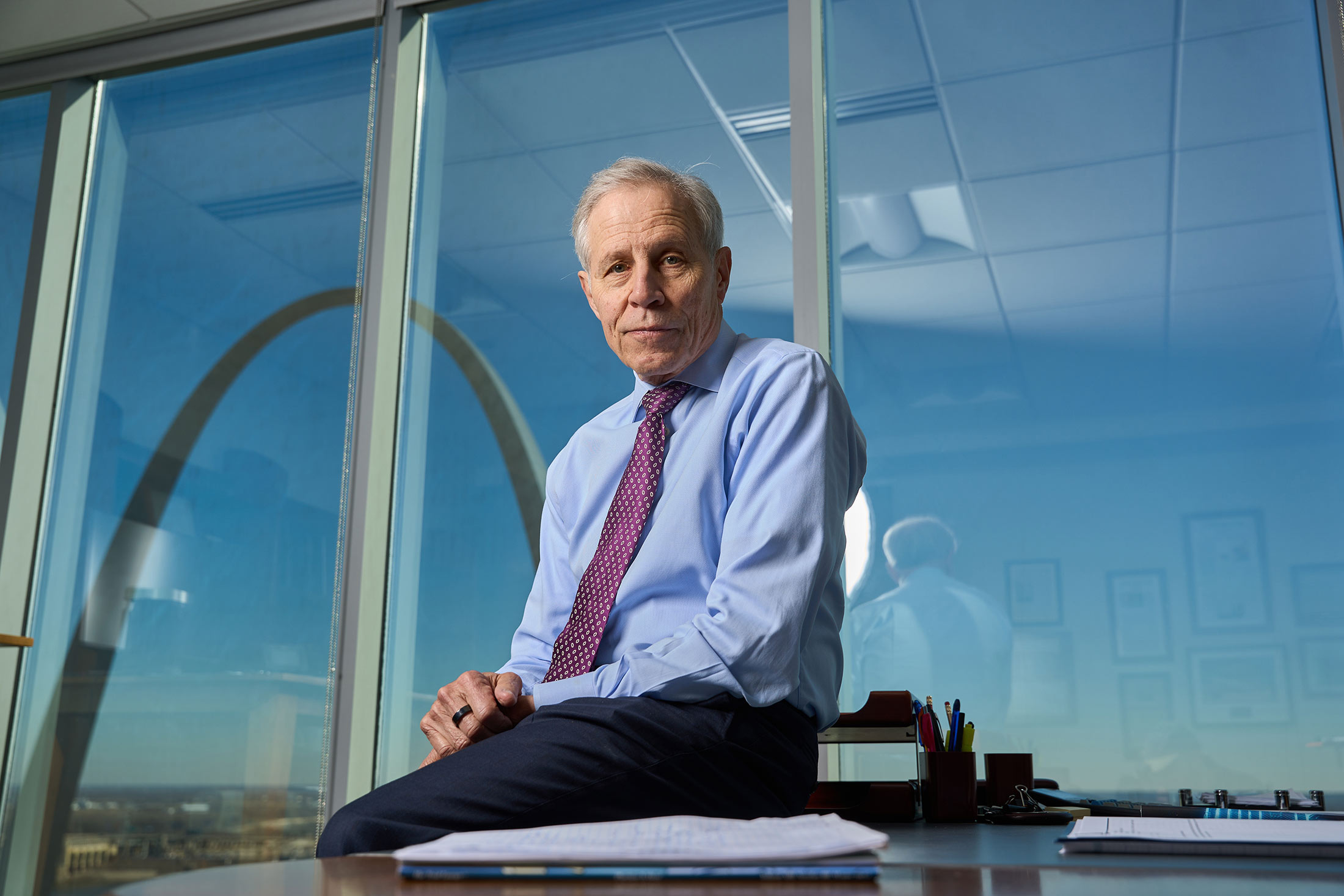 Schlichter in his St. Louis office.