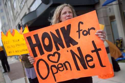 Demonstrators at the FCC