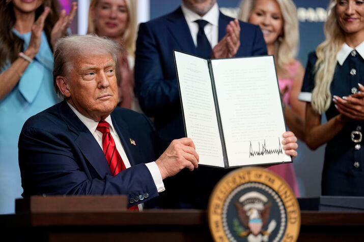 President Trump Signs Order Creating Task Force For 2028 Olympics In LA