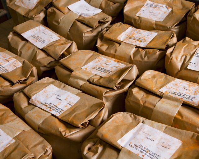 Pigment for all of Crayola’s colors comes in 3.85-pound bags.