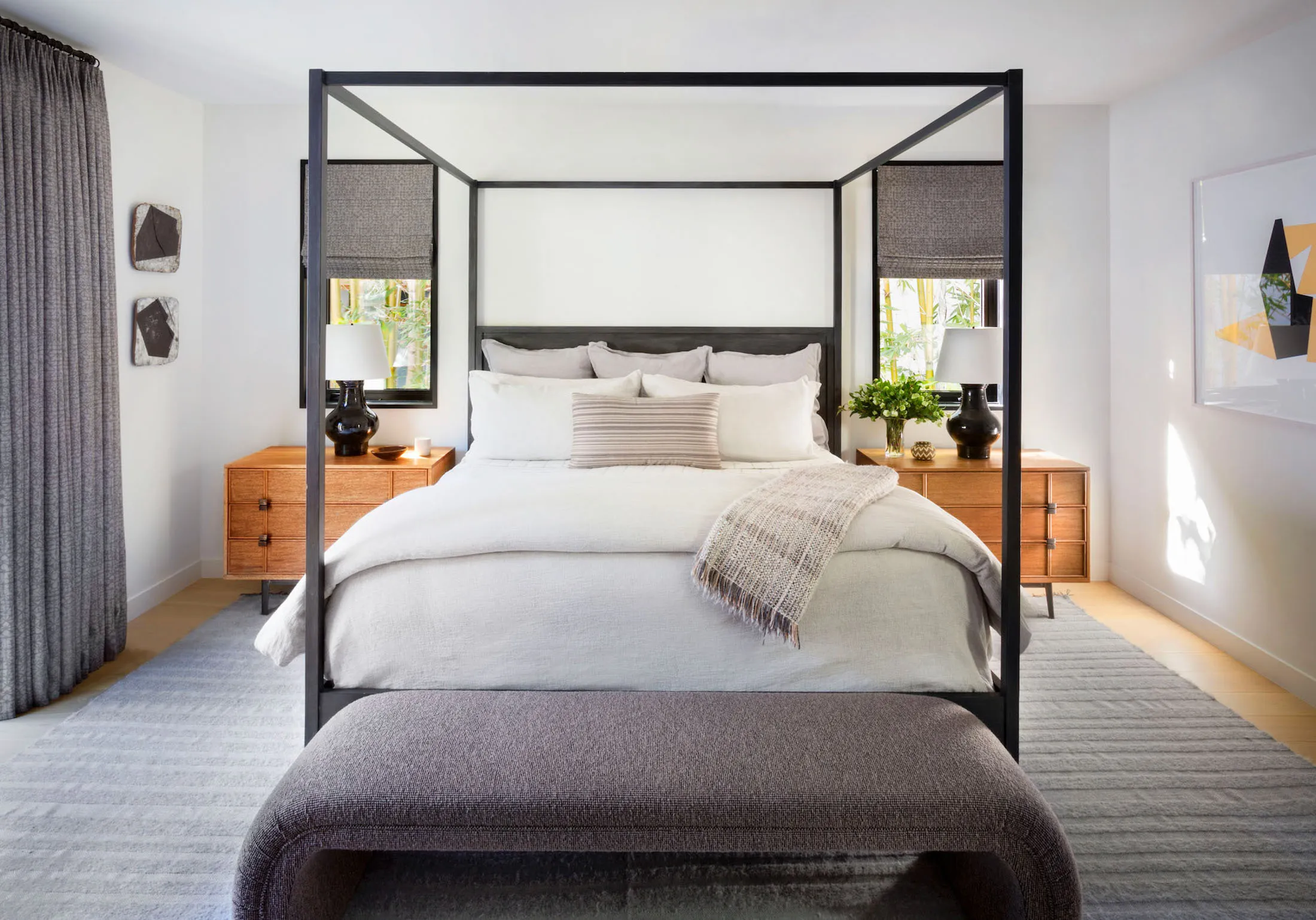A bedroom in Santa Monica designed by the author.