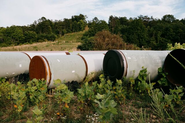 Pipeline sections in Greenville, WV