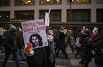 Protesters during a march calling for an extension to New York’s eviction moratorium in New York on Jan. 14.