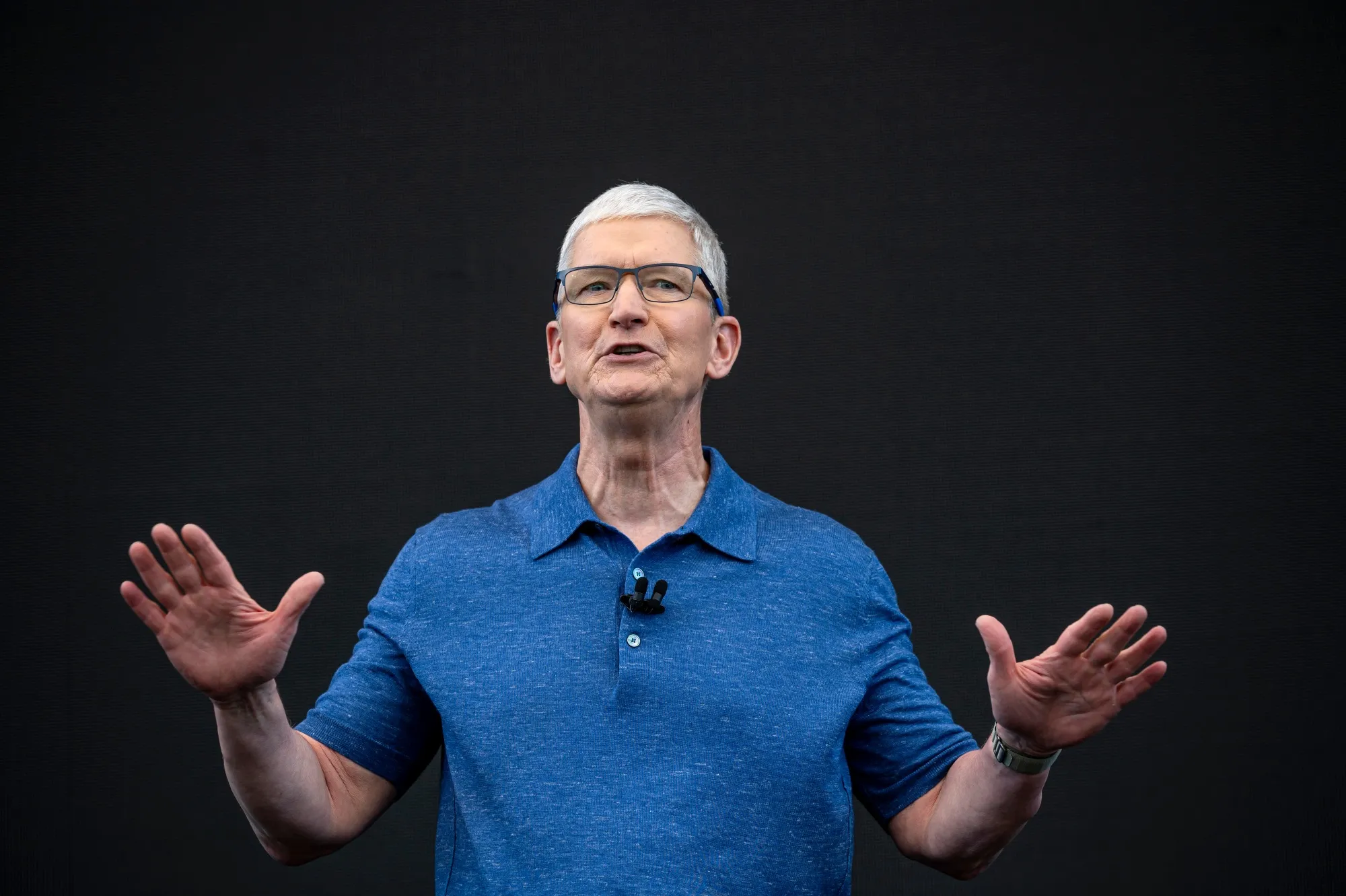 Tim Cook&nbsp;during the Apple Worldwide Developers Conference at Apple Park campus in Cupertino, California,&nbsp;on&nbsp;June 10.