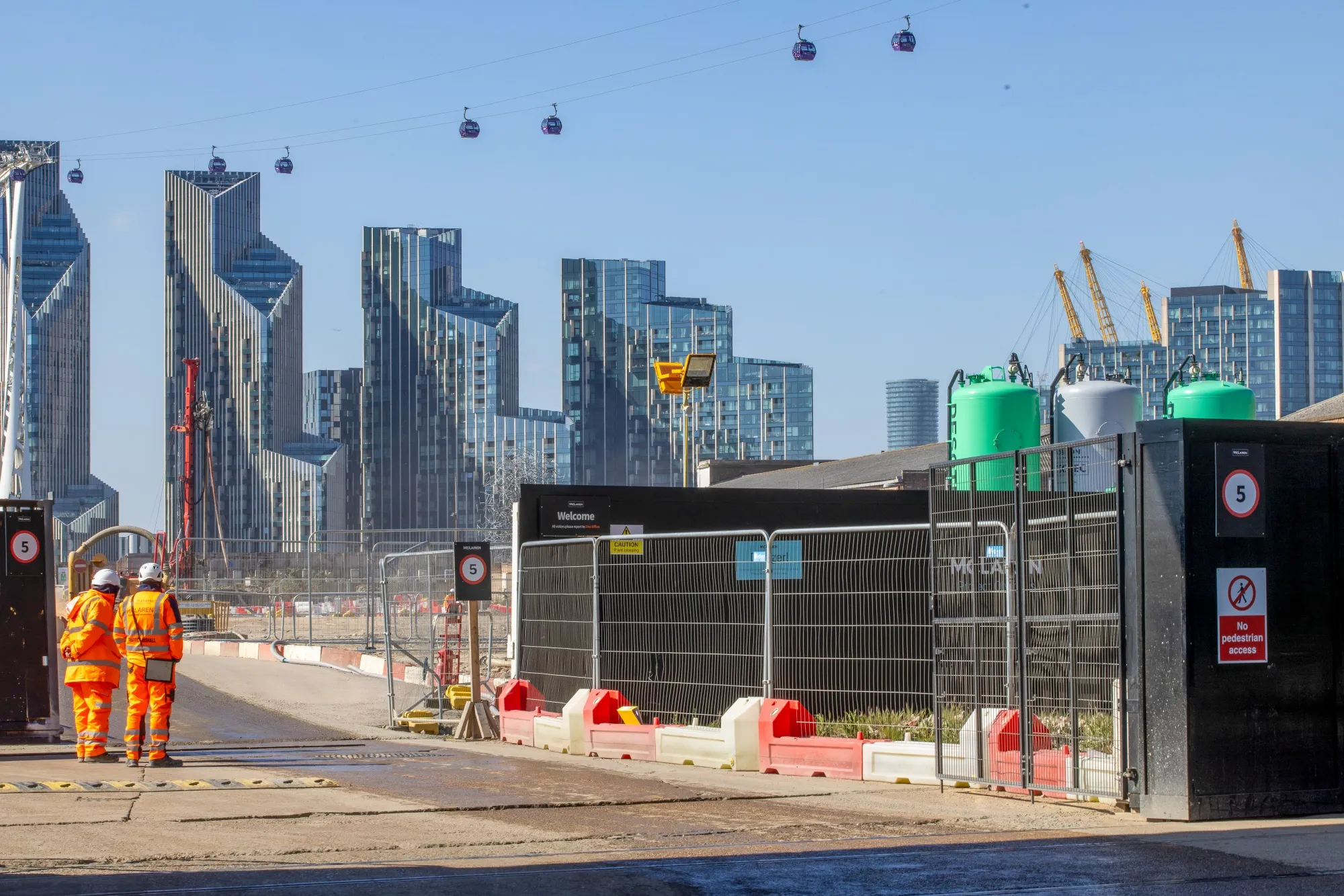 The construction site of the Docklands Data Centre Campus in London, April 2, 2025.&nbsp;