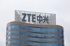 Signage is displayed atop the ZTE Corp. headquarters in Shenzhen, China.