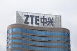 Signage is displayed atop the ZTE Corp. headquarters in Shenzhen, China.
