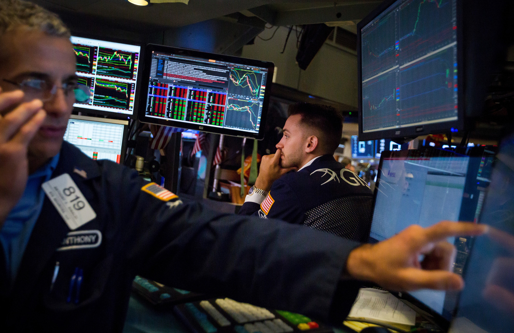 Trading On The Floor Of The NYSE As Tech Leads U.S. Stock Gain