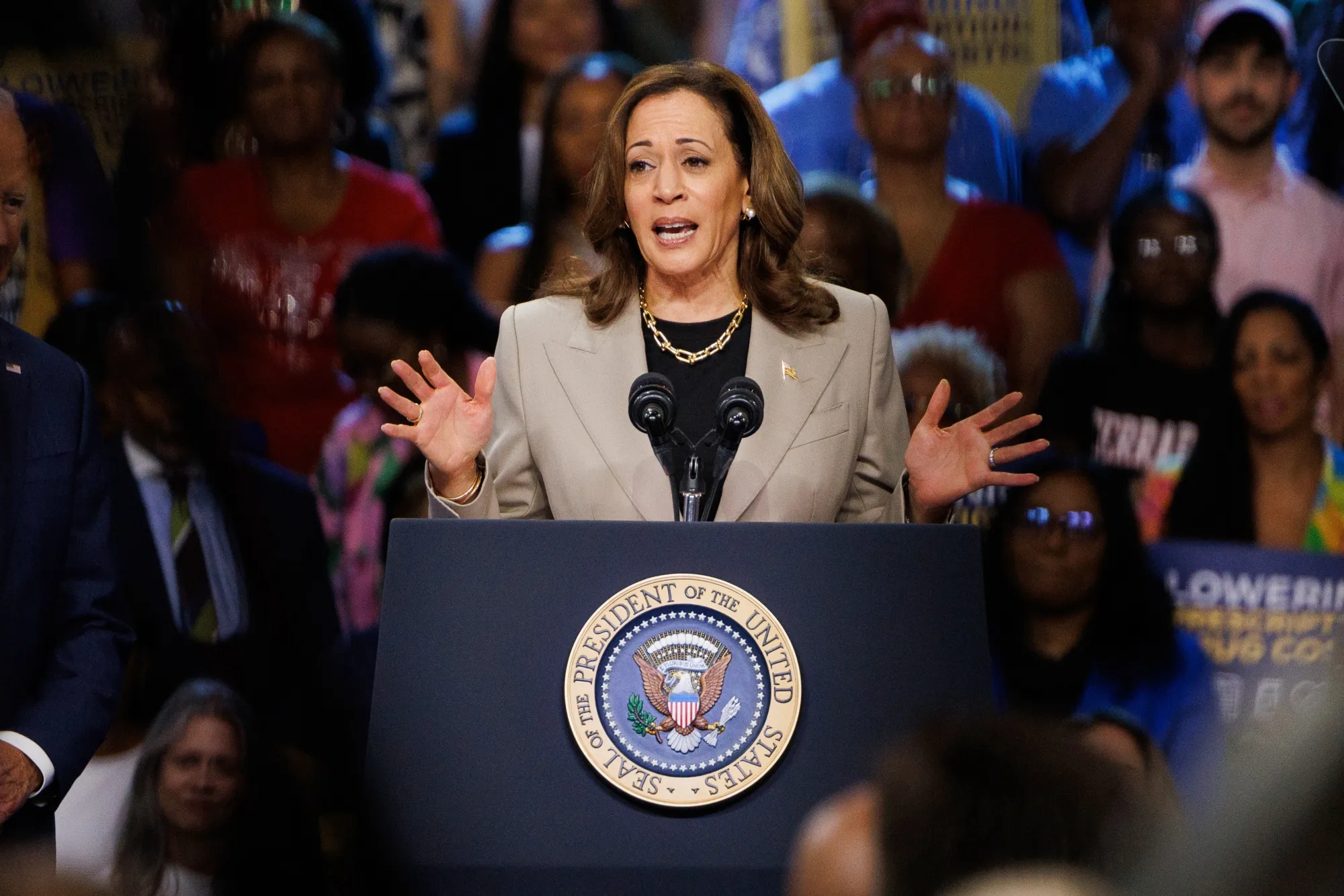 Kamala Harris during an event in Upper Marlboro, Maryland, on Aug. 15.&nbsp;