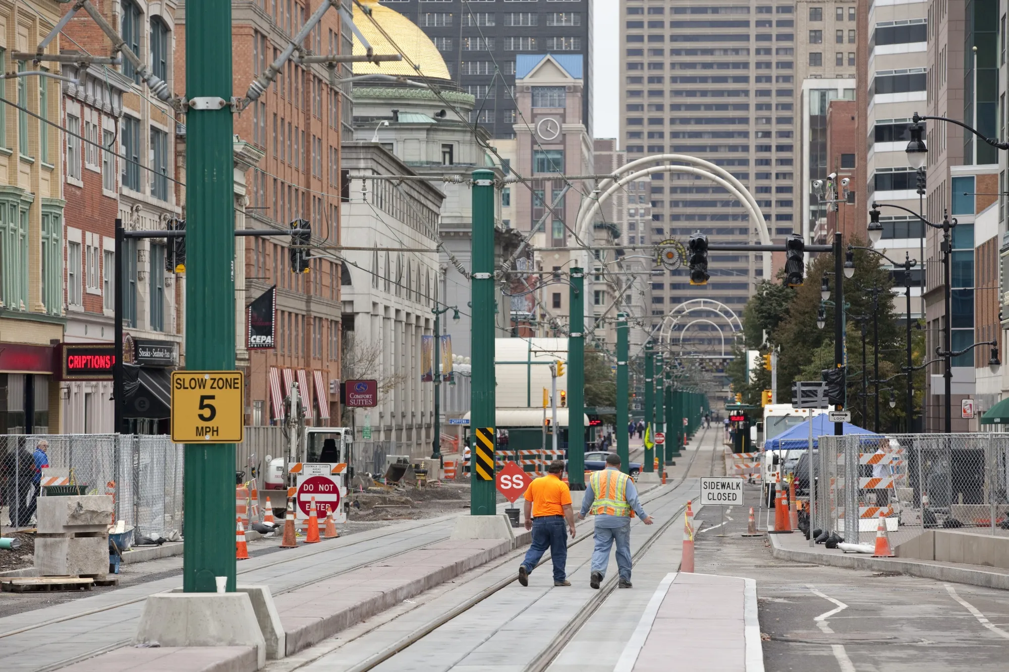 Buffalo, New York, is considered a potential “haven” for people migrating due to climate change, thanks to its weather conditions, size and infrastructure, such as this metro rail system, pictured in 2013. But necessary investments for absorbing new population&nbsp;may be at risk after Covid-19’s financial devastation.