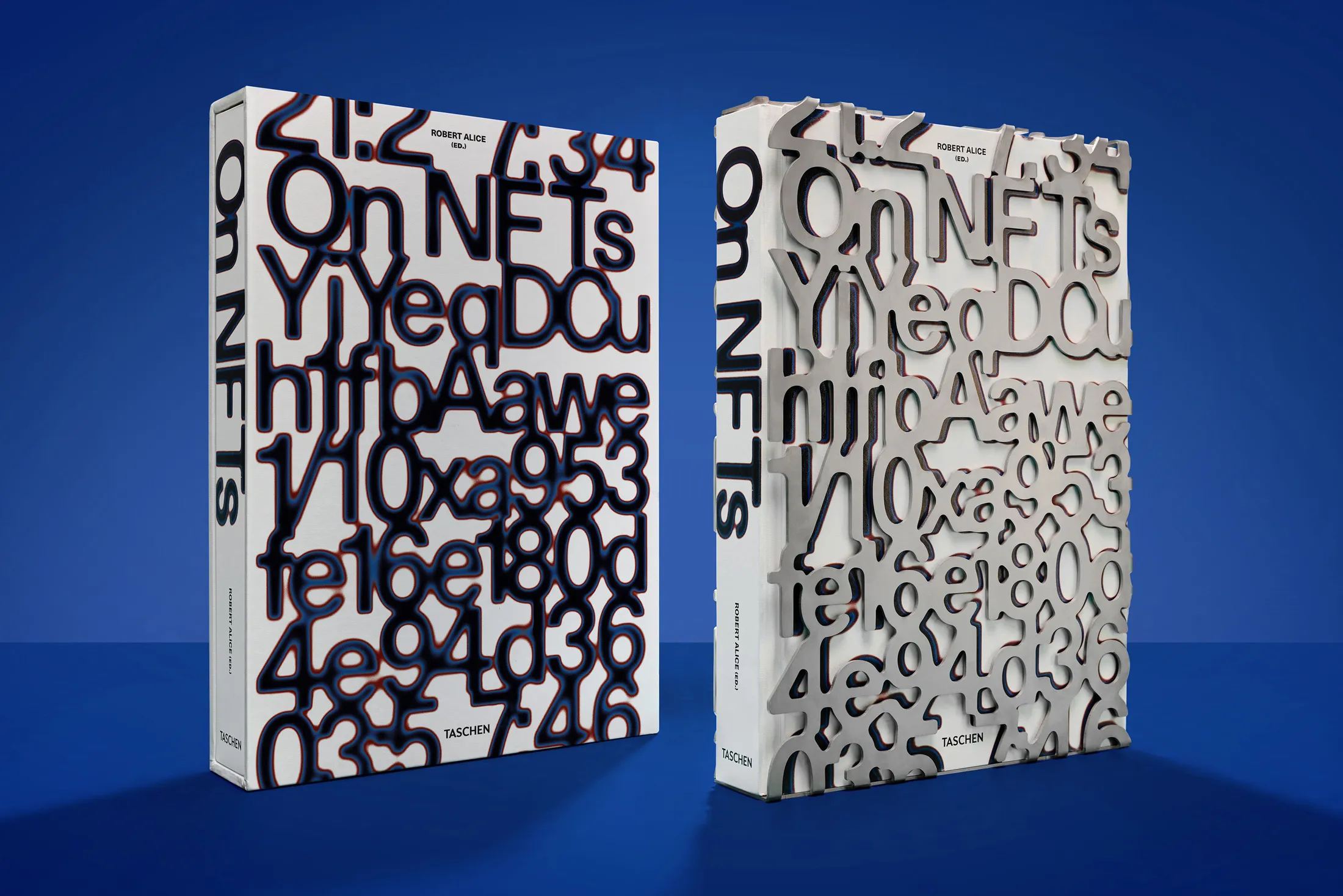 Two versions of the On NFTs coffee-table book.&nbsp;