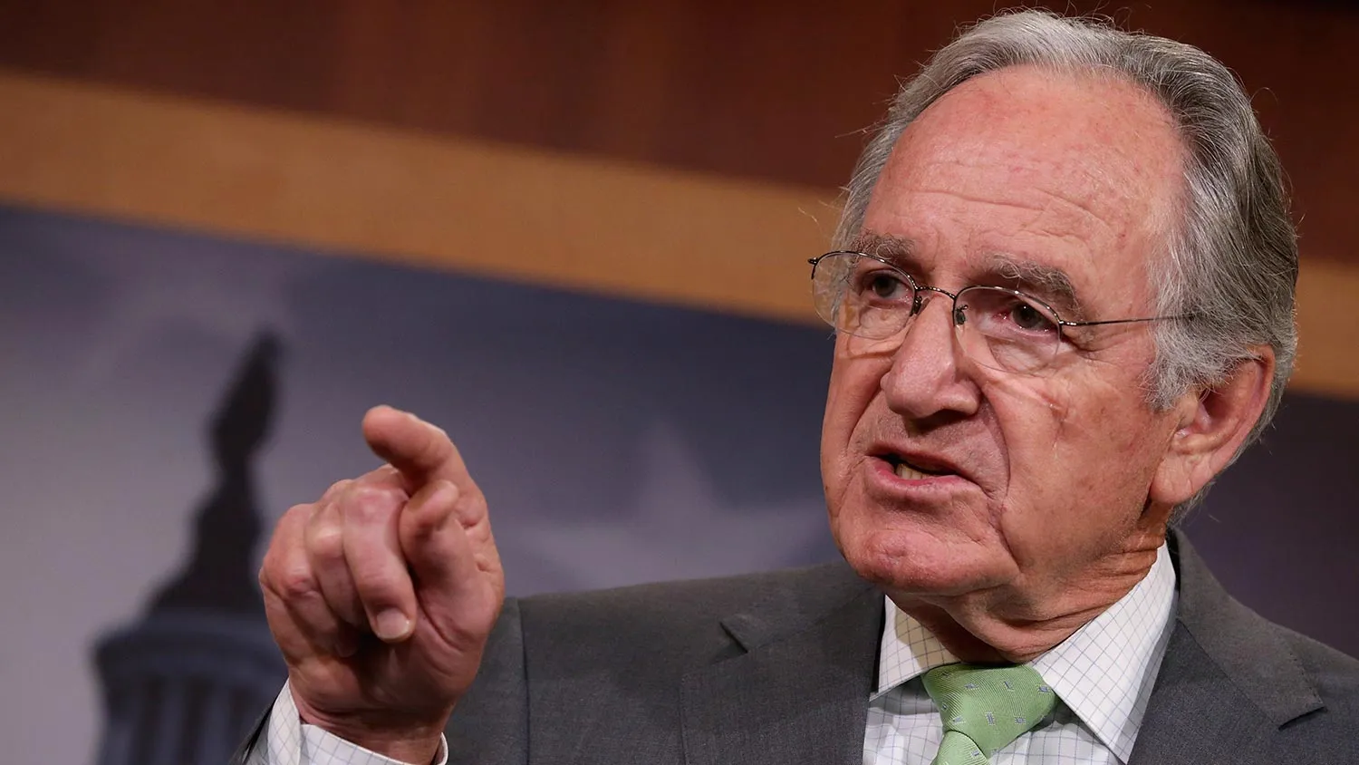Senate Health, Education, Labor, and Pensions Committee Chairman Tom Harkin (D-IA) answers reporters questions during a news conference at the U.S. Capitol April 30, 2014 in Washington, DC.
