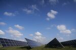 Photovoltaic panels at the Salsipuedes solar plant in Villa de Arista, San Luis Potosi state, Mexico.