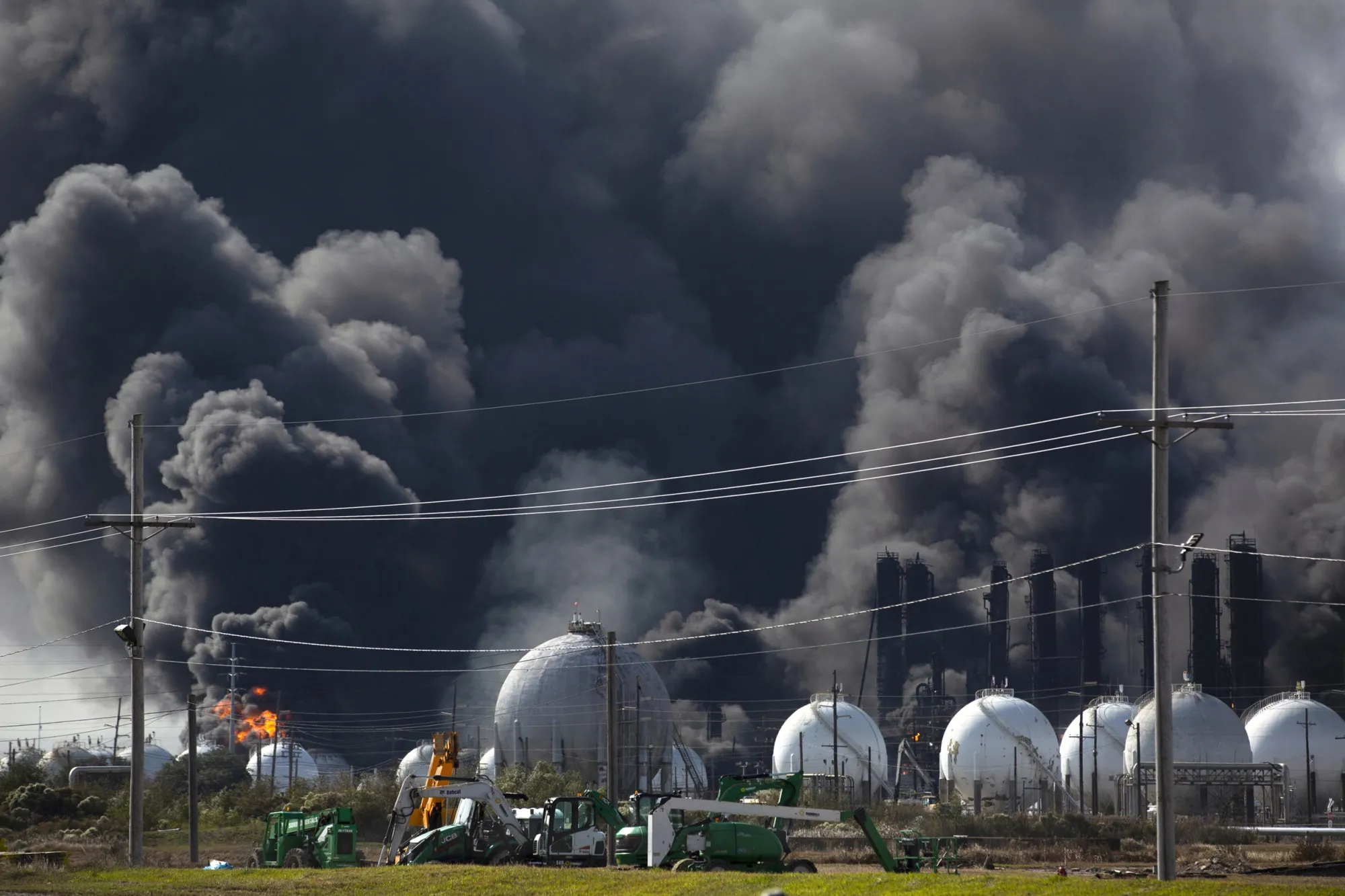 Smoke from an explosion at the TPC Group plant in Port Neches, Texas in 2019. The incident contributed to its bankruptcy in 2022.